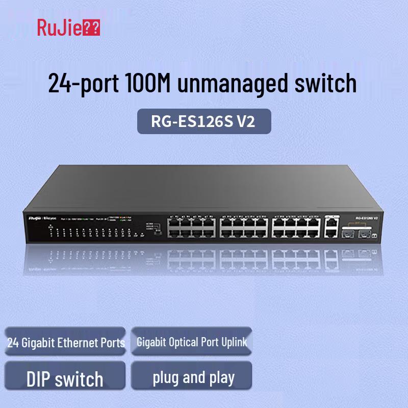 

Ruijie RG-ES126S V2 24-Port 100M Unmanaged Network Switch