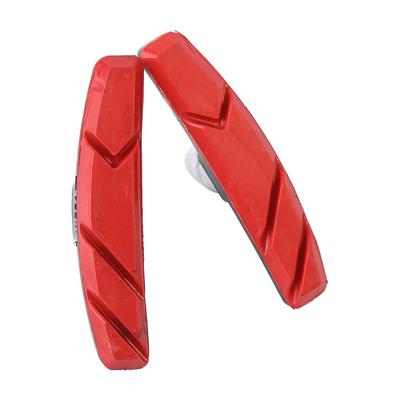 1 Pair   Cycling Mountain Bike V Brake Holder Pads Shoes Rubber Blocks(Red)