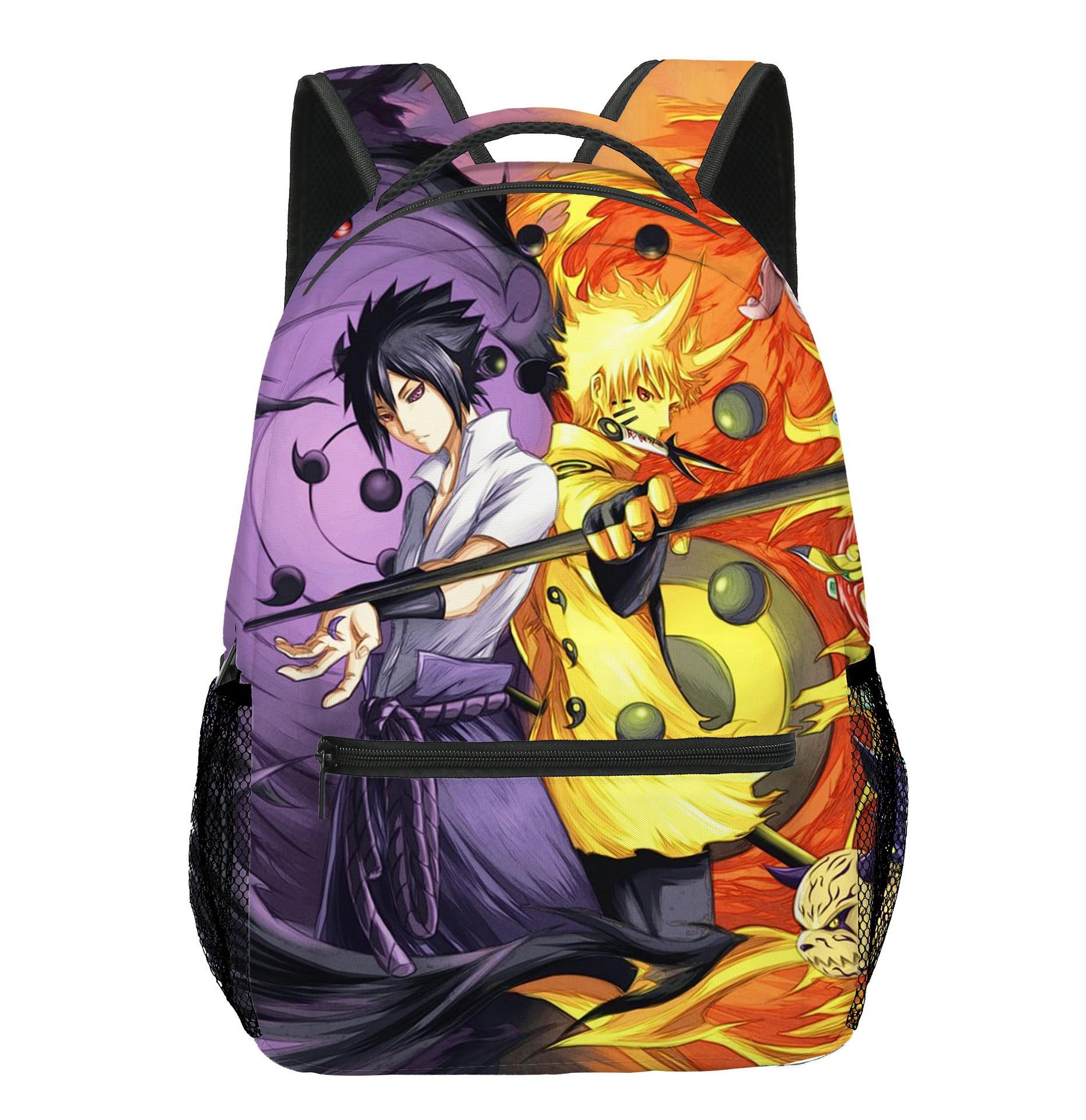 3D Double-Sided Printed Naruto Female Schoolbag Backpack