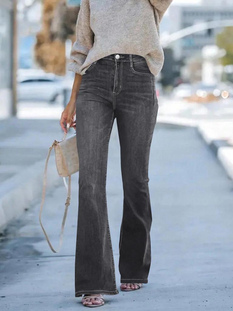 2024 Women's High-Waisted Wide-Leg Slimming Flared Jeans