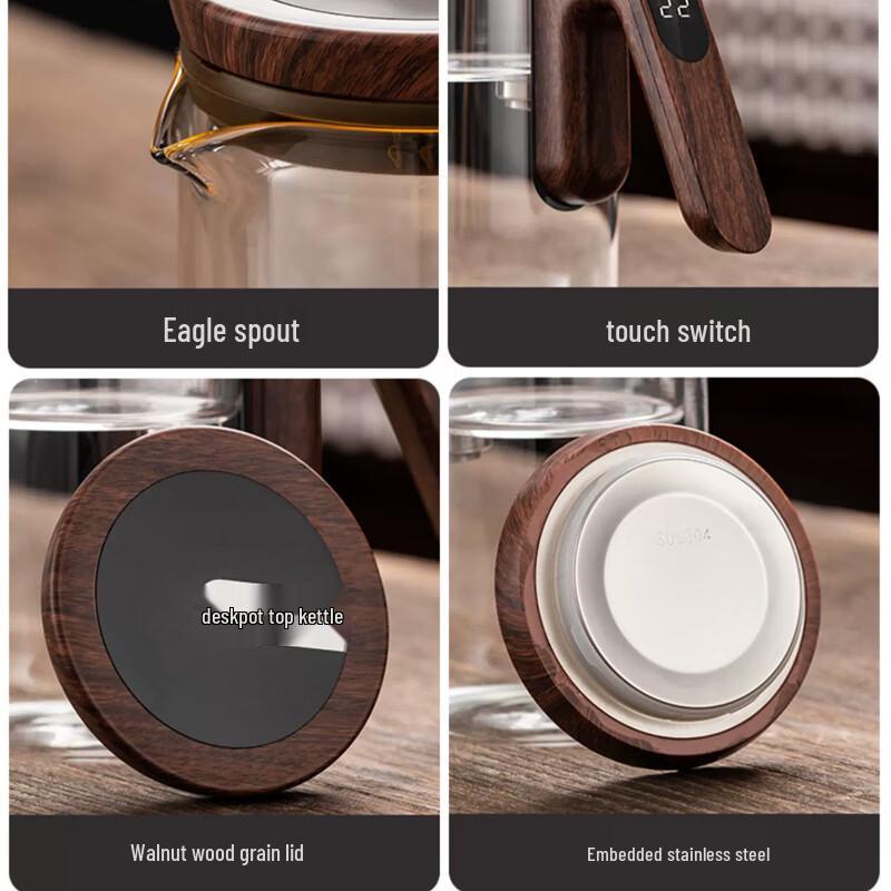 Chytrá skleněná konvice na čaj Shangqi s magnetickým časovačem