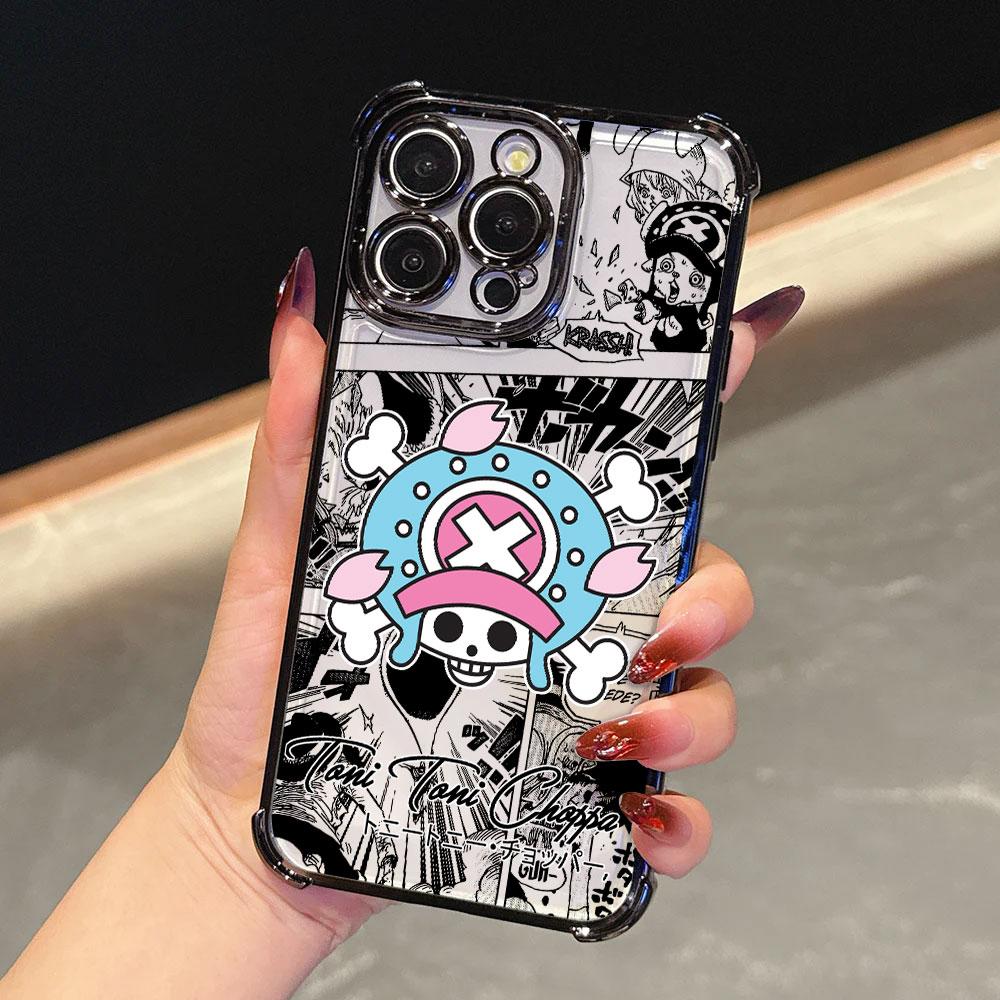 Anime Cool Skull Logo Plating Phone Case For Huawei Honor X6d 600 x8d X5c X7d Magic7 Play10 400 X9d X6c Pro Lite 4G 5G Anti Fall
