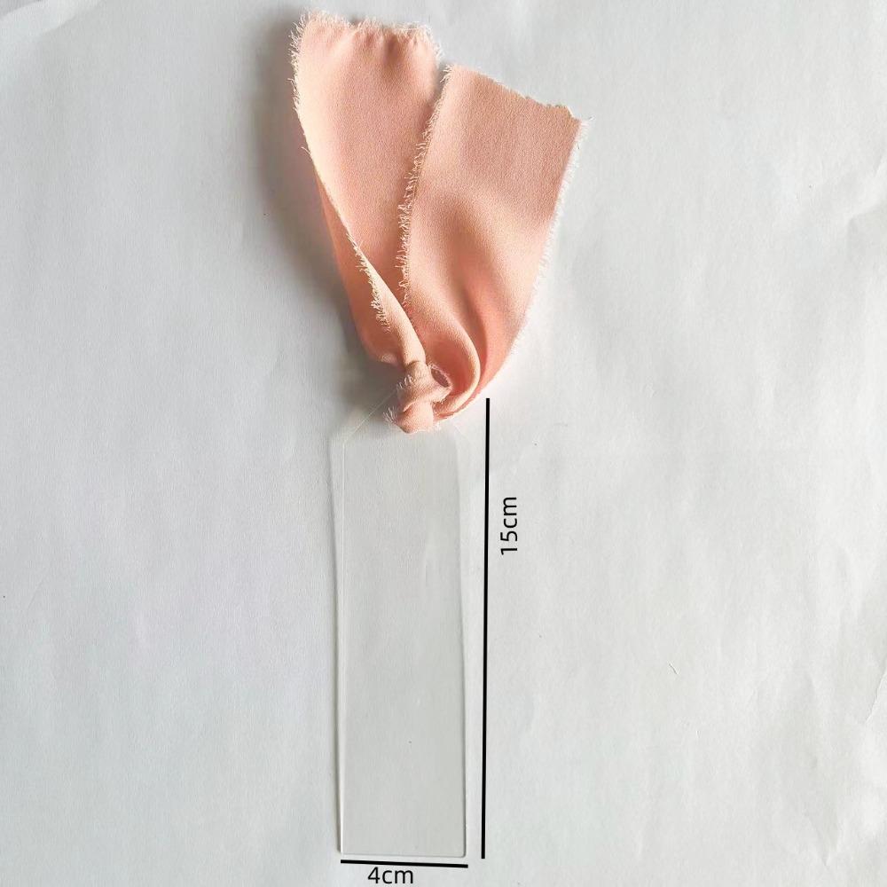 

10Pcs Craft Transparent Bookmark DIY Handmade Table Seating Sign New Flower Label Book Accessories Triangle