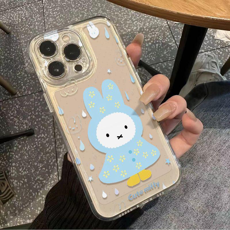 

Miffy Rabbit Transparent Space Case for iPhone 17 Pro Max with Precise Cutouts for Models 11, 14, 15, 16 Pro iPhone 17 Pro Max