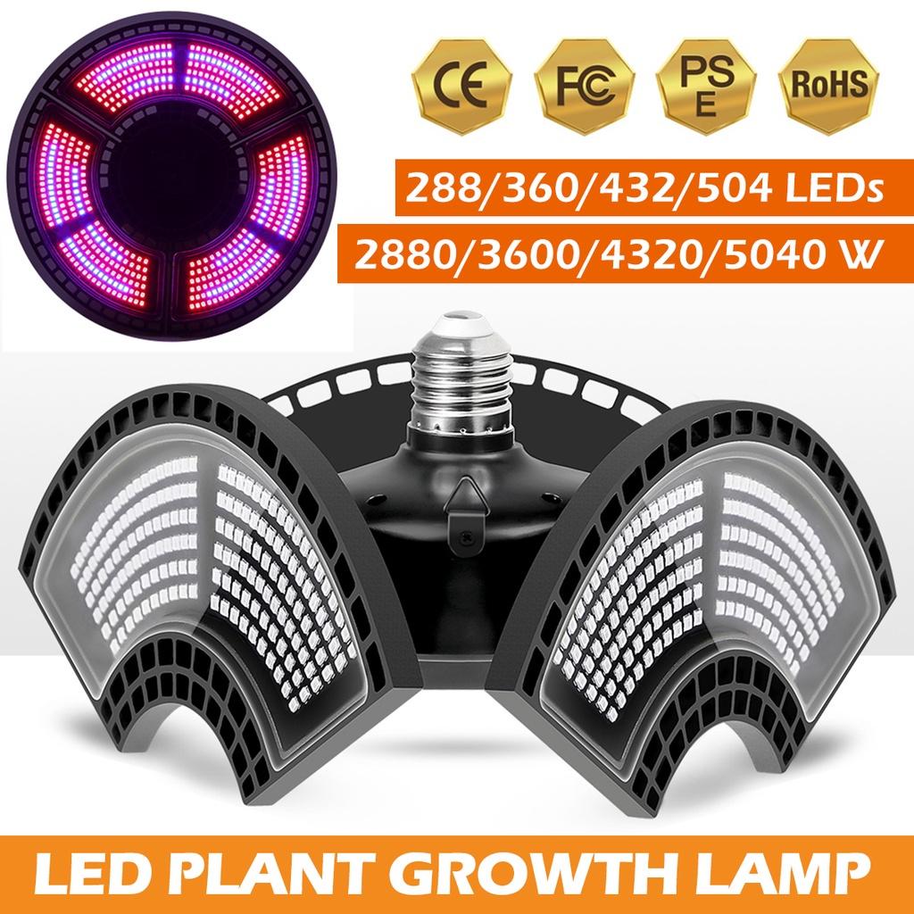 504 LED Growth Lamp Flowers Plants LED Grow Light Full Spectrum E27 LED Growing Bulb for Indoor Hydroponics 85~265V