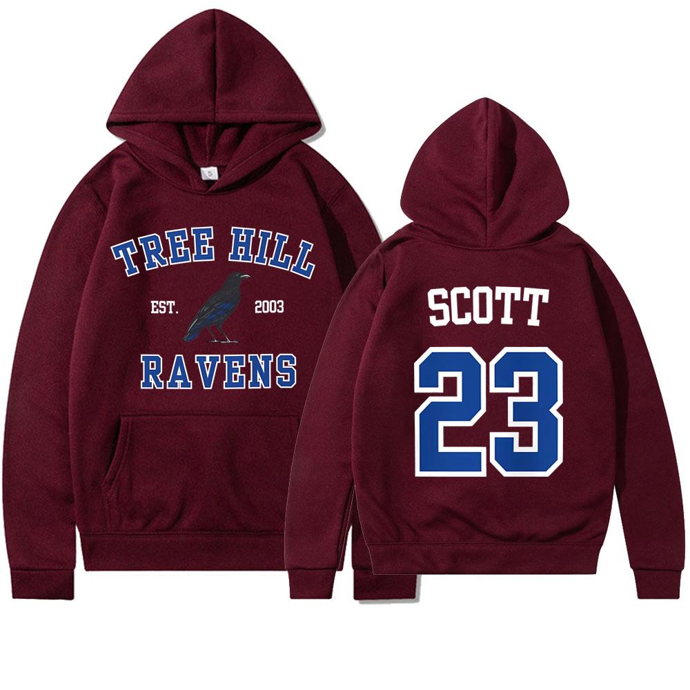 TREE HILL RAVENS Hoodie One Tree Hill Nathan Scott 23 Hooded Sweatshirt North Carolina Tv Show Trendy Hoodies Oth Fans Gifts