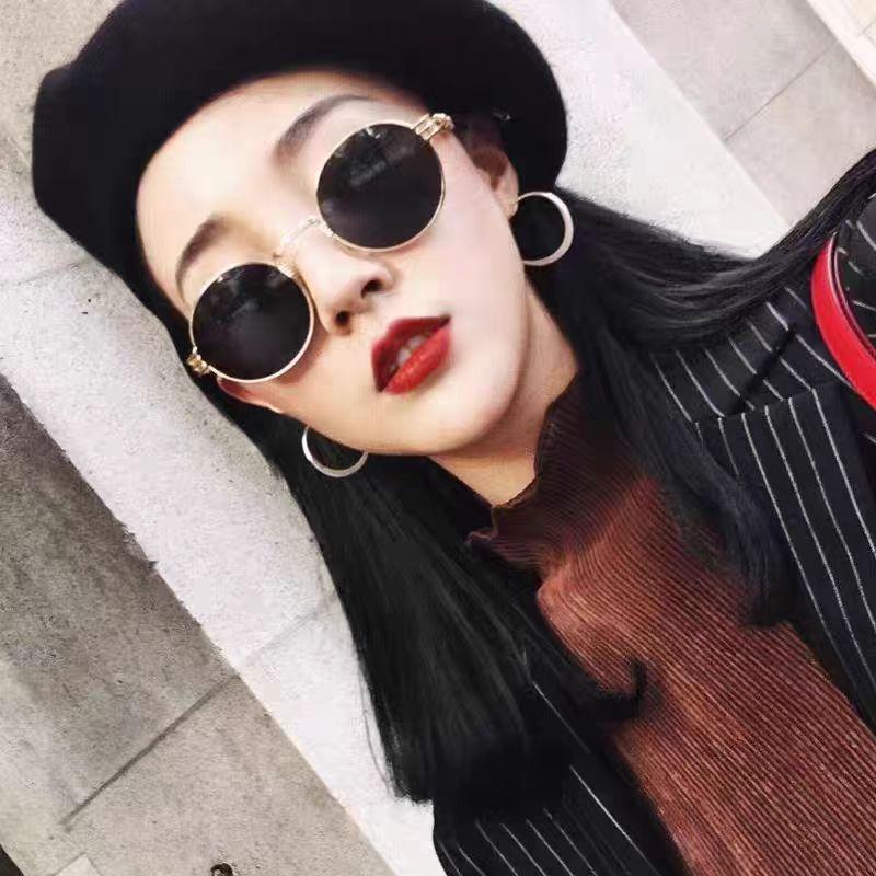 Vintage Sunglasses Punk Steam Prince Glasses Men'S Metal Round Frame Spring Glasses Frame Women'S Sunglasses