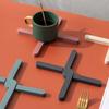 Hitzebeständiges Silikon-Pad, faltbar, rutschfest, für Töpfe und Pfannen, Tischset, Teller, Kreuzhalter, Untersetzer für Küchentisch