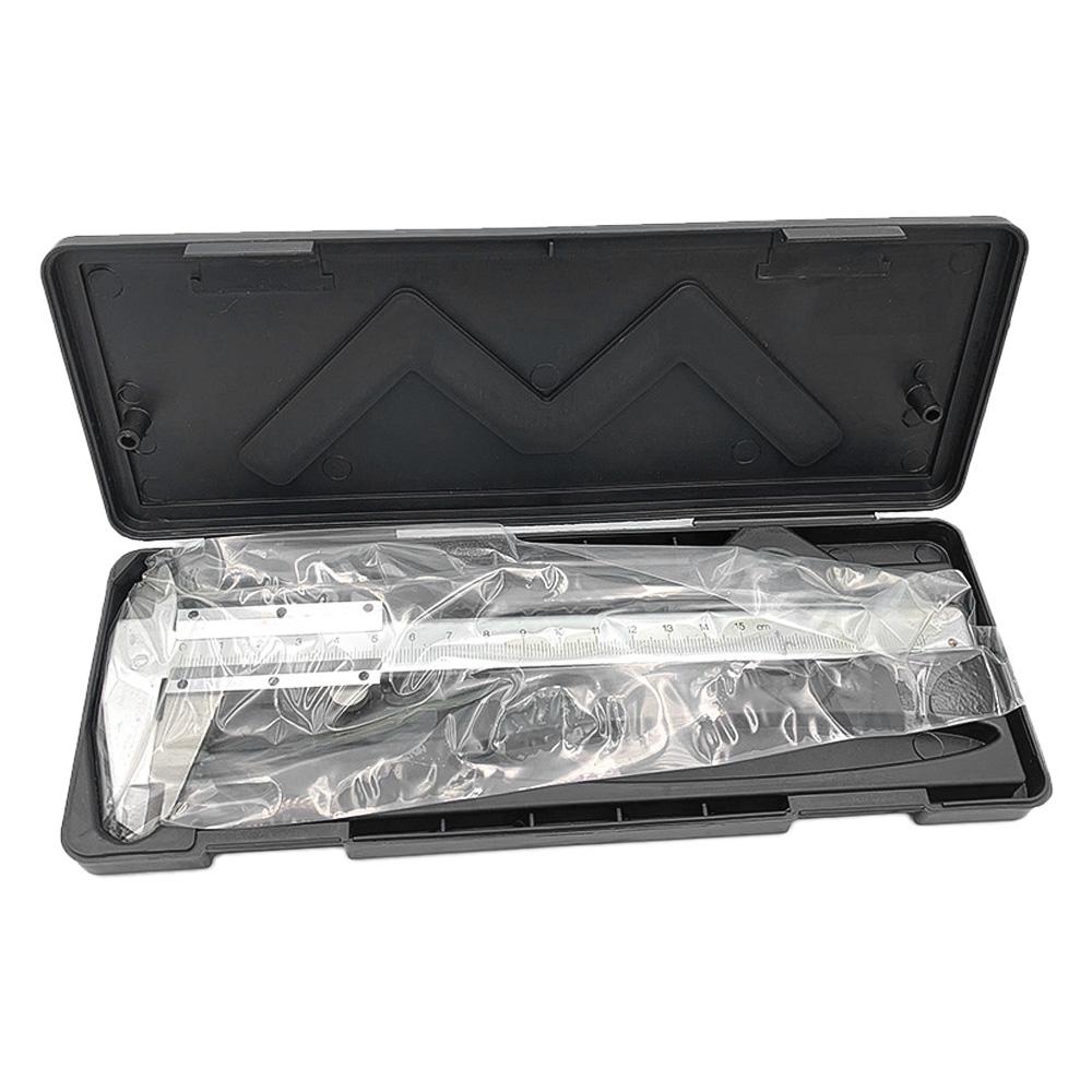 Vernier Caliper High Carbon Steel Measuring Tool 150 Mm Metric for Inside Outside Depth Length Height and Thickness