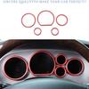 For Toyota Tundra 2007-2013 Red Alloy Dash Speedometer Odometer Ring Trim 5pcs