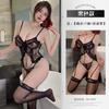 New sexy underwear suspender purple high-end lace with steel ring gathering perspective body sculpting vest set