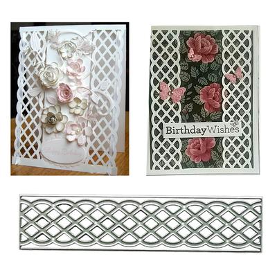 DIY prostokąt rama wykrojniki wzornik wykwintne sektor siatka nóż do wytłaczania szablon dekoracyjne Scrapbooking umiera wzornik