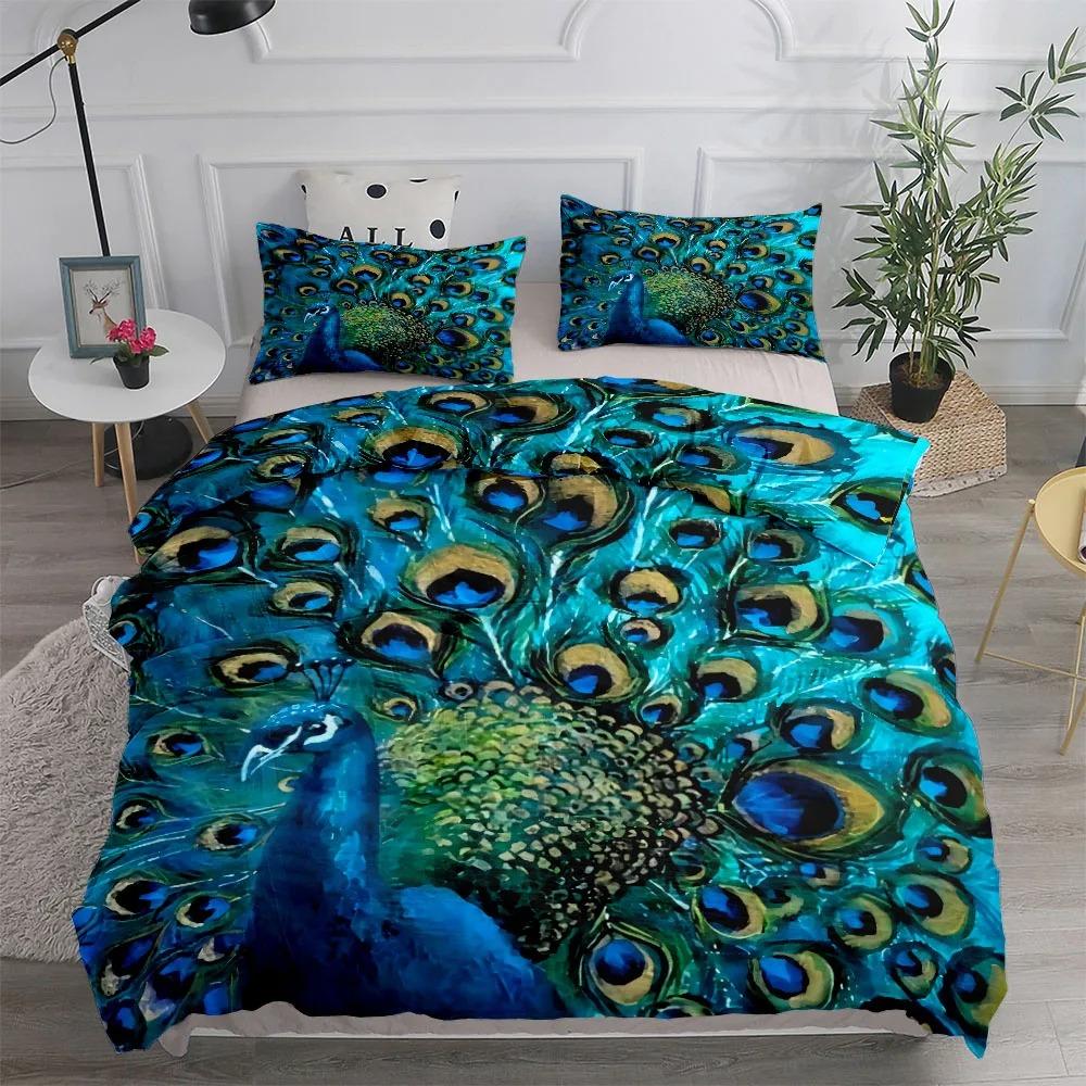 Vintage Forest Stag Plaid Duvet Cover Collection King Queen Double Full Twin Single Size With Bed Linen Collection