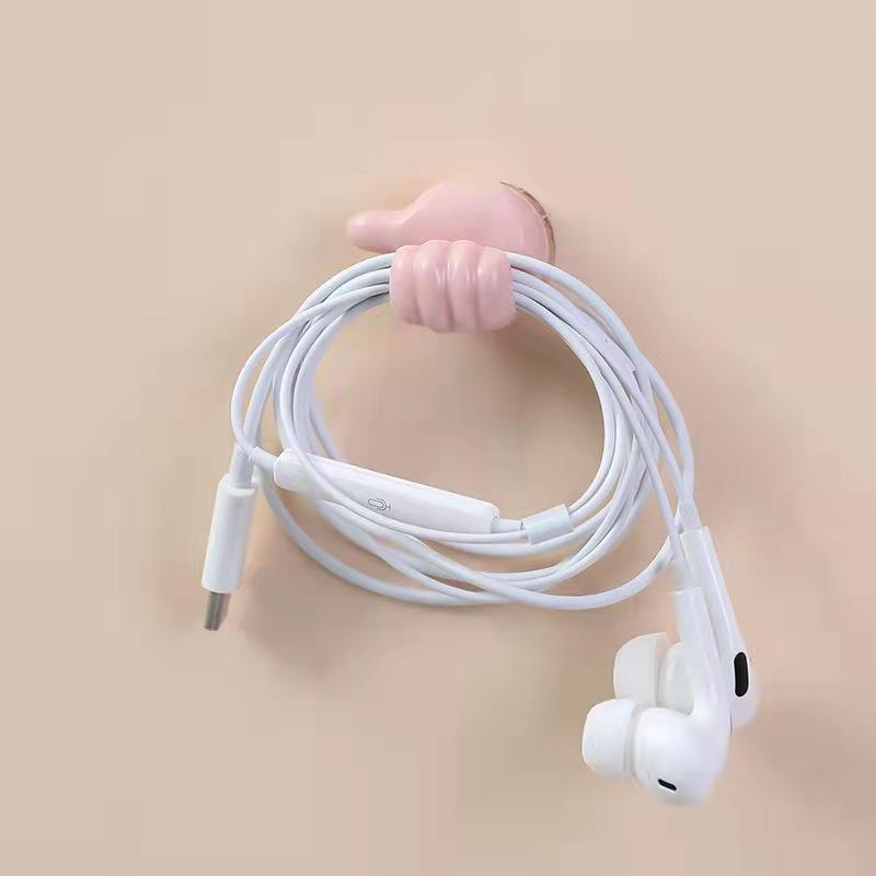 1PC Adhesive Storage Organizer Rack Sticky Hook Thumbs Up Shape Punch-Free Wall Hook Clip Holder