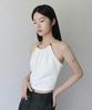 RUBATI Halterneck Wooden Beads Top (Ivory)