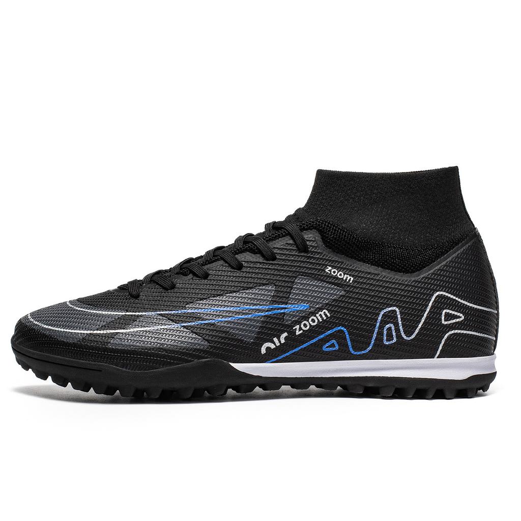 High-top men's and women's football shoes Adult adolescent students Artificial grass broken nails spikes Sports training shoes