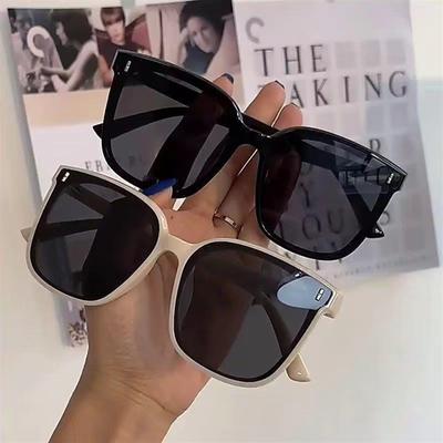 Sunglasses For Women Fashion Personality New Trend Black Square Frame Uv400 Sunglasses For Unisex Street Sunglass