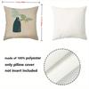 Modern Plant Vase Pattern Decorative Cushion Covers Polyester Pillowcase, Sofa Decorative Cushion Cov Headboard Pillow