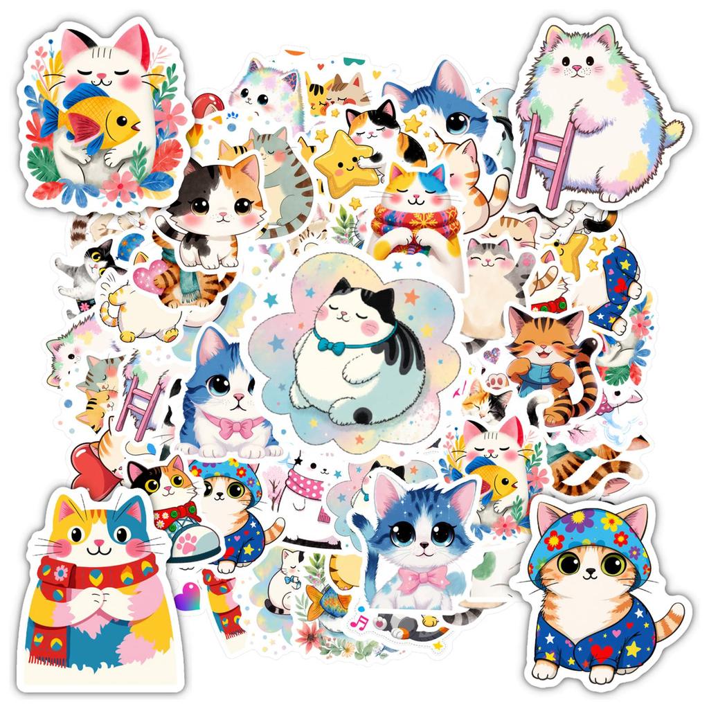 35pcs Playful Stickers Cartoon Cute Stickers Stationery Stickers For DIY Phone Laptop Scrapbook Bike Guitar Laptop