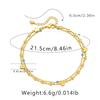 Women Gold Evil Eye Geometric Anklet Foot Jewelry