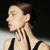 Ring Watch, Stainless Steel, Analog Quartz, Free Size, Black, White, Fashion Accessory