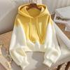 Elegant Gradient Hooded Pullover: A Cozy, Stylish, and Versatile Sweater for Autumn & Winter.
