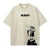 Anime Bleach Kurotsuchi Mayuri T-shirt Men Women Washed Cotton Tshirts Vintage Oversized Streetwear Harajuku Male T Shirt