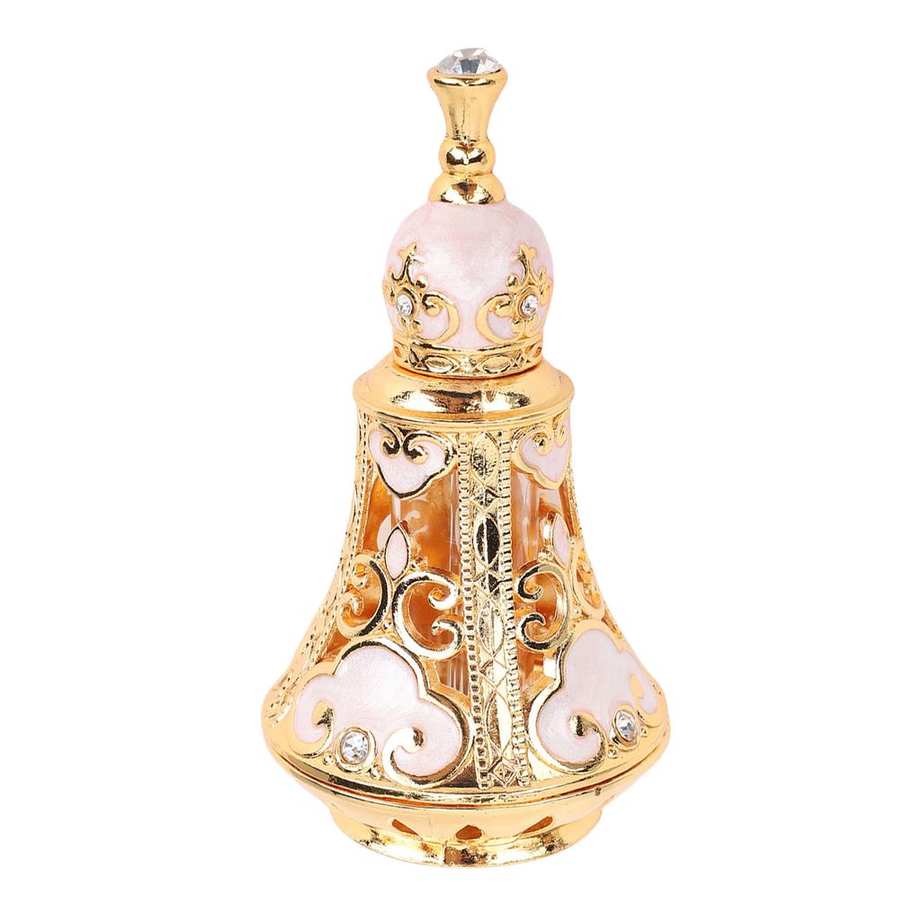 Vintage Perfume Bottle Reusable Zinc Alloy Middle Eastern Hollow Out Sealed Liquid Bottle