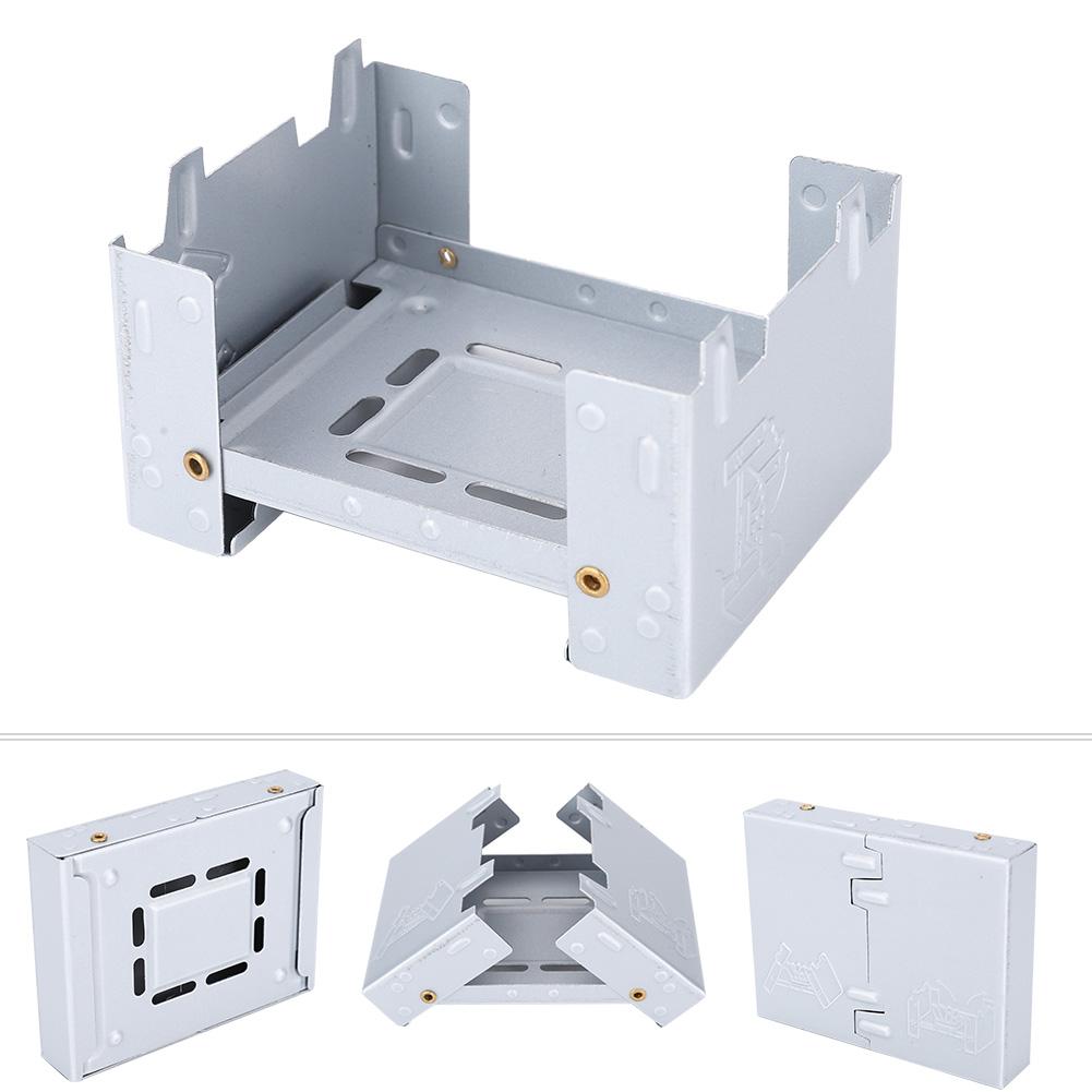 2 Pcs Outdoor Portable Spirit Stove Folding Travel Stove Barbecue StoveSilver