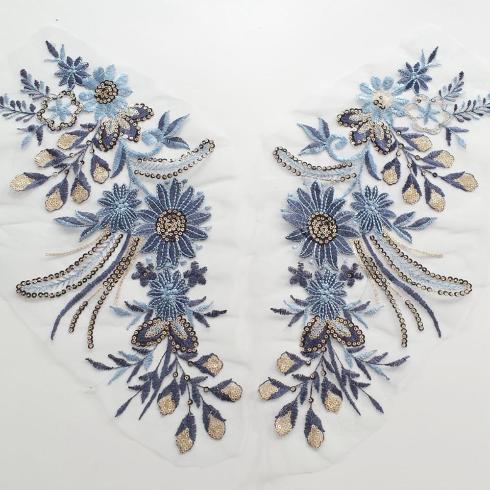 Sequin Embroidery Flower Lace Patch Exquisite Clothing Decoration Patch Costume Design