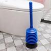 Blue Thickened Bellows Toilet Plunger Heavy Duty High Suction for Apartment Bathroom Clog Cleaning