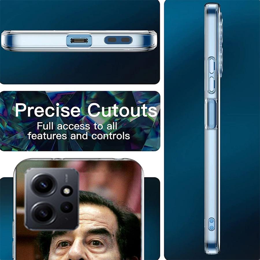 Etui Fashion Saddam Hussein Iraq Arabic Phone Case For Redmi 12 13C 12C 15C 9 10 10C Note 13 Pro Plus 14 15 Pro 9T 9C 9A TPU Sof