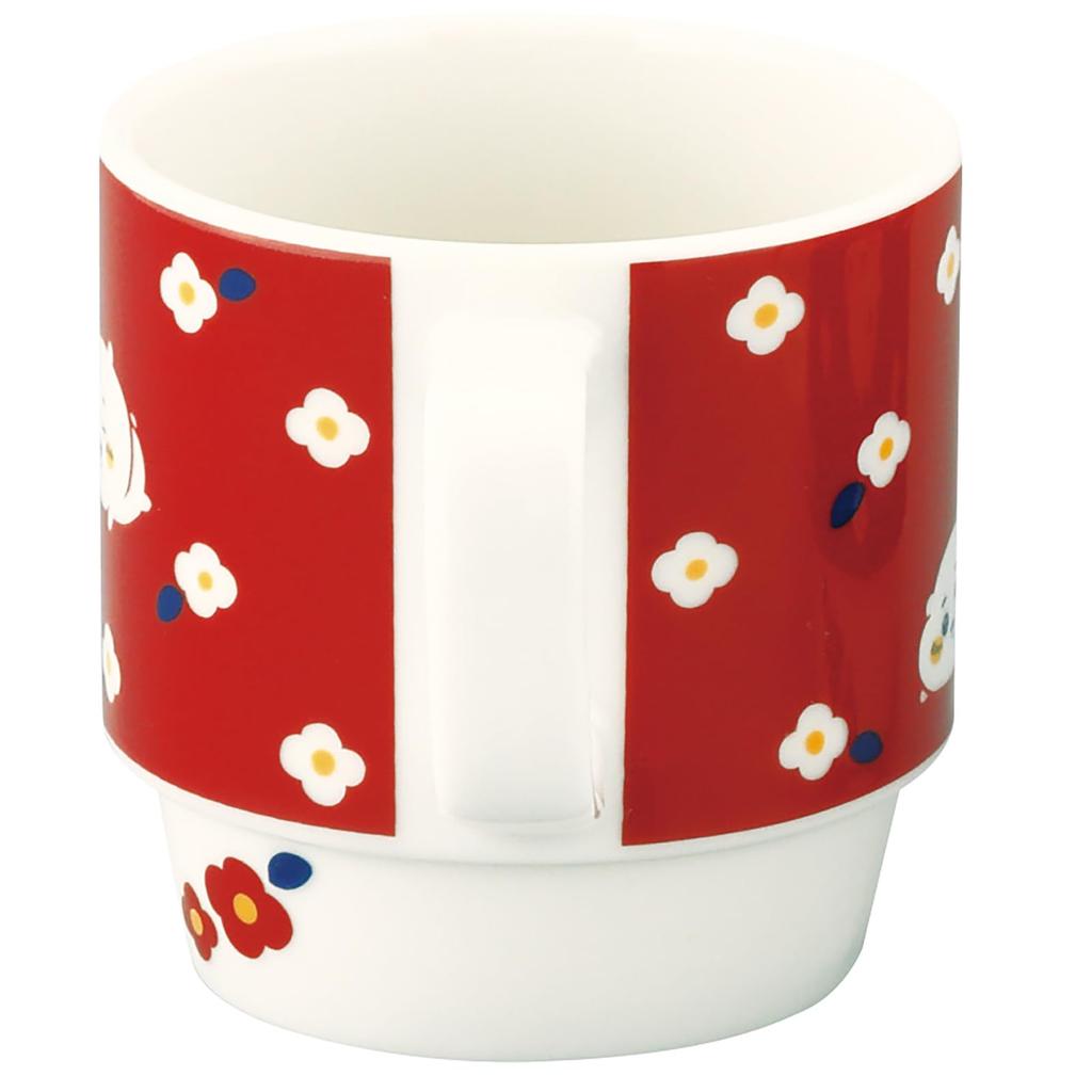 Officially Licensed Chiikawa Flower Garden Mug, Large, 340ml, Diameter Approx. 9x9cm, Tableware, Merchandise, Red, CKW21-11