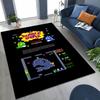 3D Retro Game Bubble Bobble Cartoon Gamer Rug for Bedroom Living Room Sofa Home Doormat Decor, Large Kid Play Non-slip Floor Mat