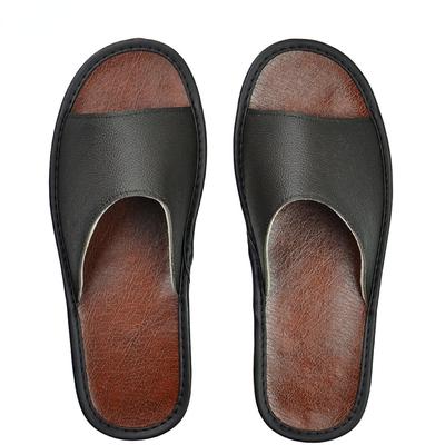 Fashion Fashion Leather Slippers Men Big Sizes Linen Home Male Indoor House for Men's Slippers Women Man Slipper Luxury Soft Flat Shoes