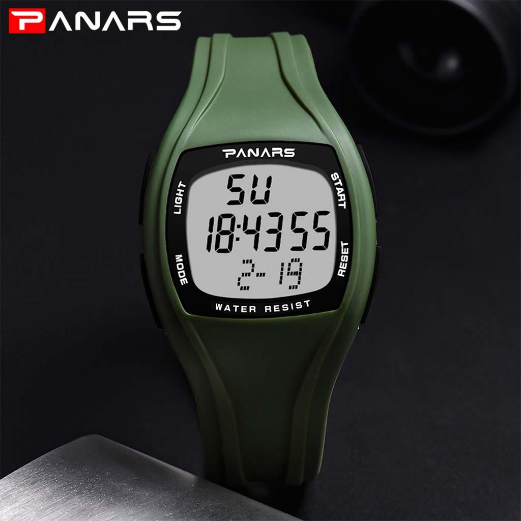  And Stylish Waterproof Alarm Night Light Casual Male Electronic Watch