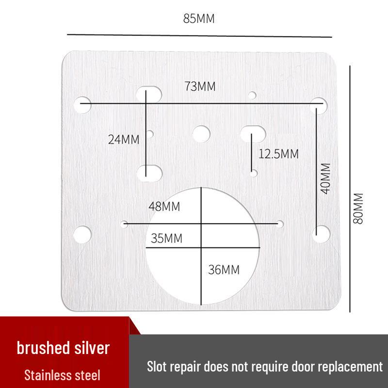 

Stainless Steel Wardrobe Hinge Repair Plate - Cabinet Door Reinforcement