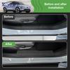 Suede For Volvo EX30 2023 2024 2025 2026 pu leather/carbon texture Car Threshold Door Protective Strip Anti-kick Protect Sticker.