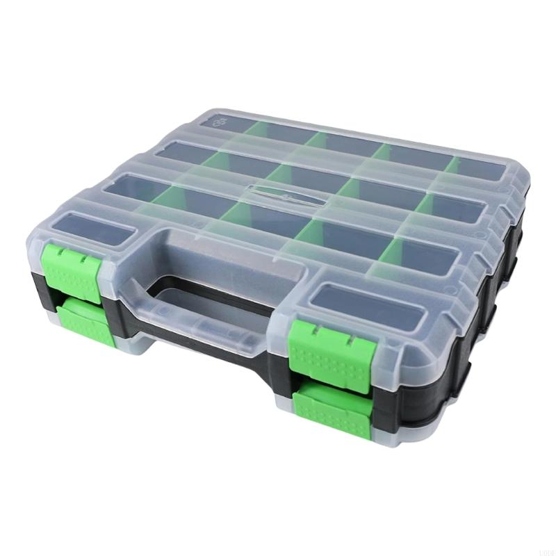 

Double Side Hardware Box Plastic Tool for Nuts Bolts Screws зелёный