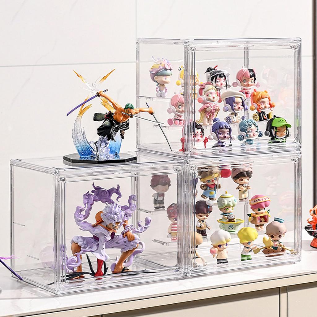 Przezroczysty Akrylowy Ekspozytor Kolekcjonerski UV Magnetyczny Przechowywanie na i Małe Przedmioty Etui, Etui, Półka, Etui, Ochrona, Możliwość Układania w Stos, Drzwi, Etui/Pudełko Zabawki,