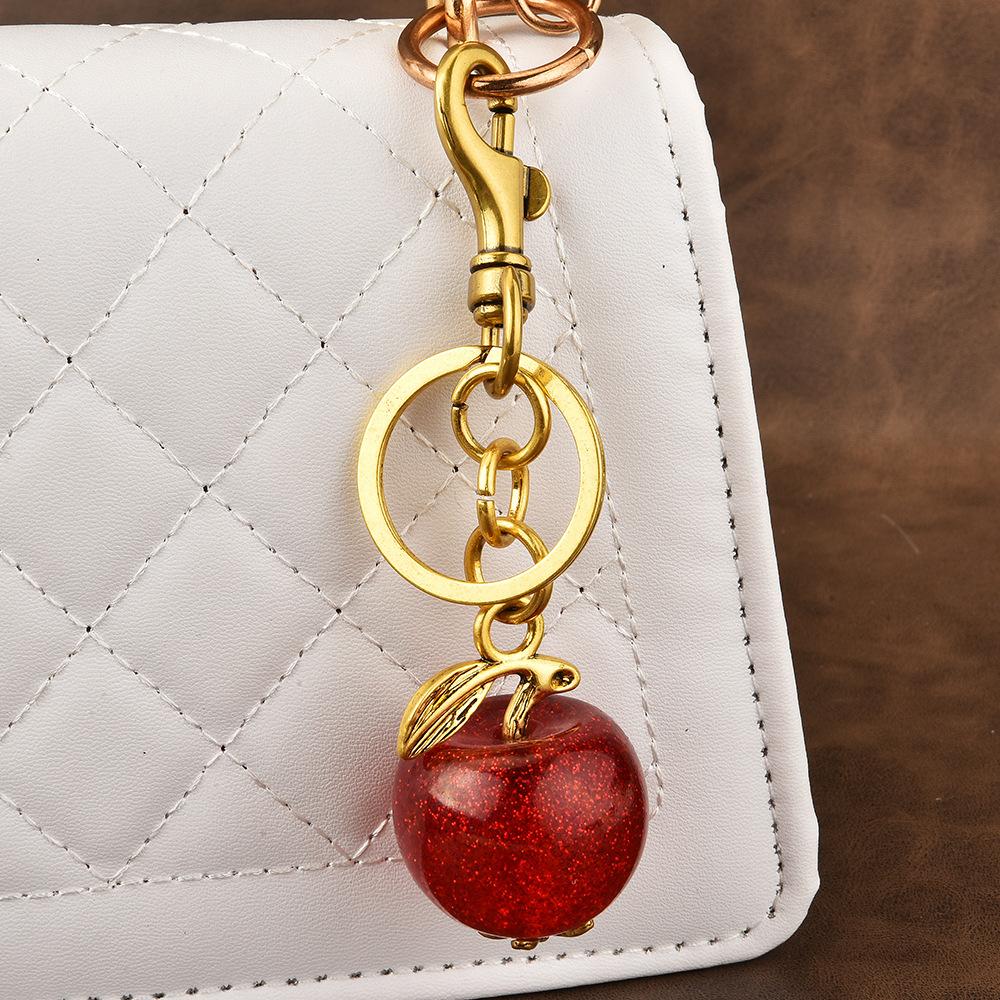 Apple Keychain, Bag Pendant, Women S Bag Jewelry, Exquisite Car Keychain.