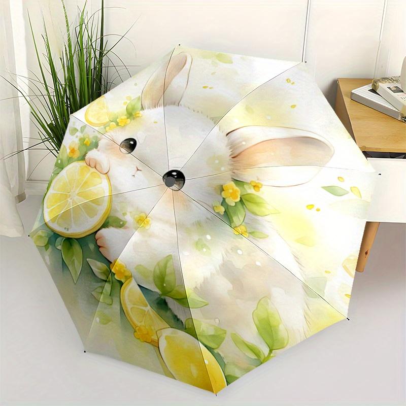 

1pc Lemons and Small Animal Automatic Opening and Closing Umbrella - Suitable for Various Occasions, Outdoor Activities, Lightweight and Durable Autom