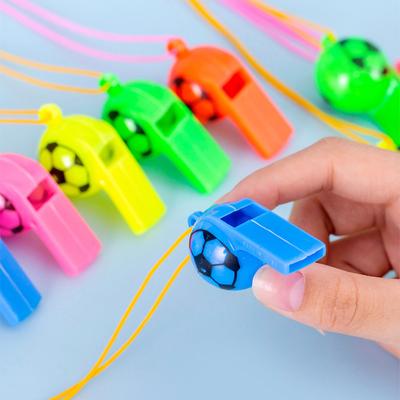 10~30pcs Football Style Whistle with Rope Plastic Colorful Cute Whistle Party Favors  for Guests Gifts Festive Atmosphere TMZ