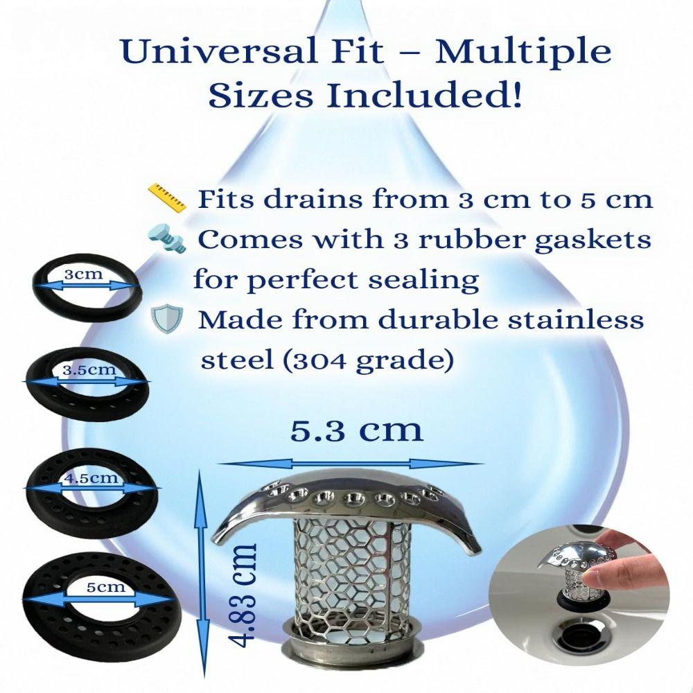 Stainless Steel Stainless Steel Drain Filter Effective Design Bathroom Basin Sink Plug For Kitchen