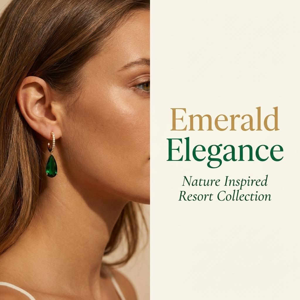 Vintage Emerald Green Teardrop CZ Earrings for Women Girls Pave Huggie Hoop Pear Cut Drop Elegant Old Money Jewelry Gift