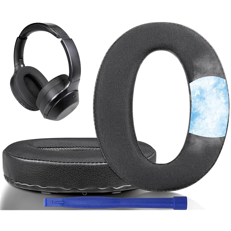 

SOULWIT cooling gel pad ear pads Sony WH-1000XM2 (WH1000XM2) & MDR-1000X (MDR1000X) for exchange ear cushion high density foam ear cup Thick earmuffs