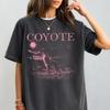 Vintage Coyote Shirt, Howling Moon Comfort Colors Tee, Retro Desert Graphic, Mystic Goblincore Gift