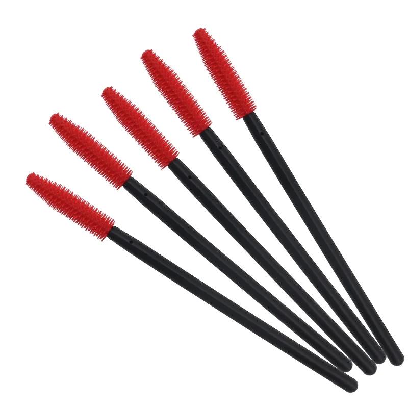 50 pcs Disposable Silicone  Mascara Stick Applicator Eye Eyelashes Brushes Lash Makeup Brush Eyelash Extension Makeup Tools