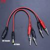 JCD 1pcs 2 Alligator Clip To 1 Male or Female DC Power Plug Connector Adapter 25CM Wire DC 5.5*2.1mm Clips Crocodile Test Leads