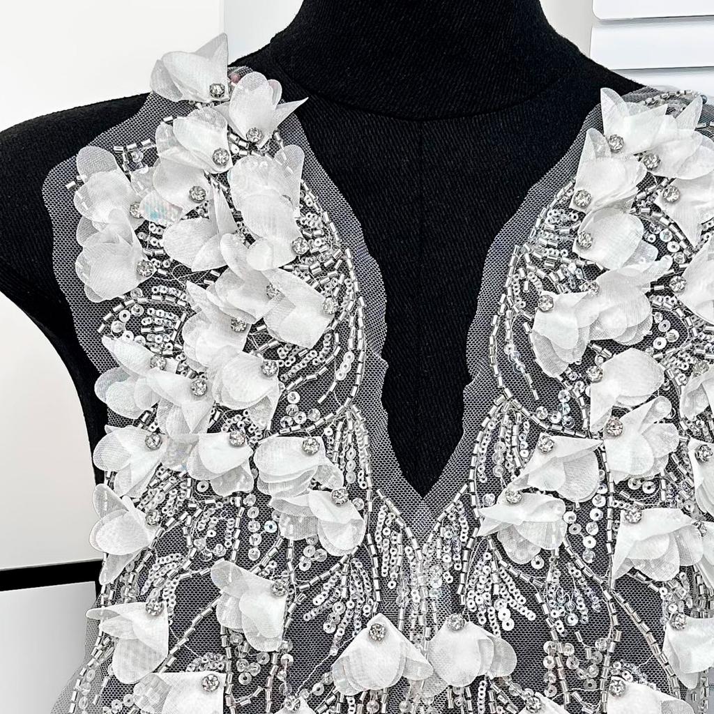 Heavy Industry Nail Drill Three-Dimensional Flower Cloth Sticker Versatile Wedding Dress Accessories Lace Diy Accessories